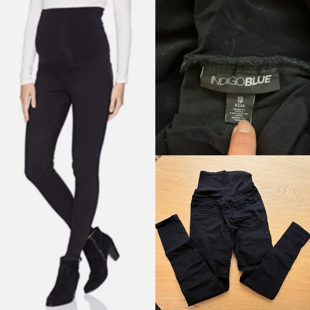 Indigo Blue Maternity Black Jeans